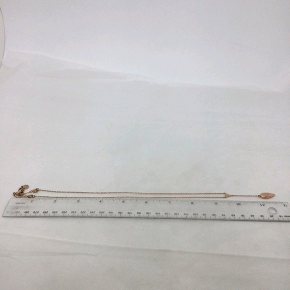 Stella & Dot Rose Goldtone Lariat Necklace NWOT 18" - Picture 4 of 5